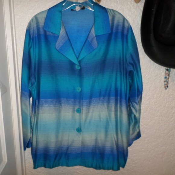 Calise II Ombre Button Front Jacket Size 14 - Picture 1 of 3